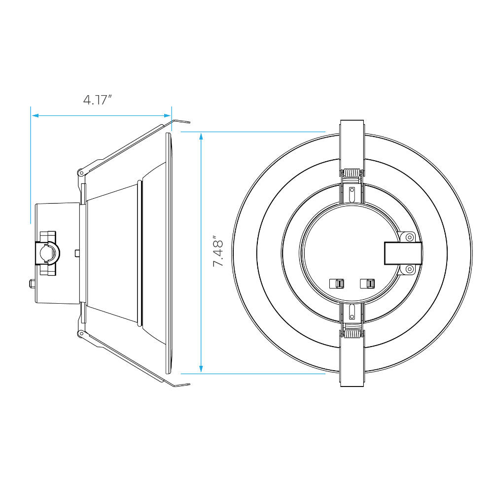 Luxrite 6" Baffled CCT & Wattage Selectable Universal Voltage Dual Dimming Commercial Downlight Additional Image 5