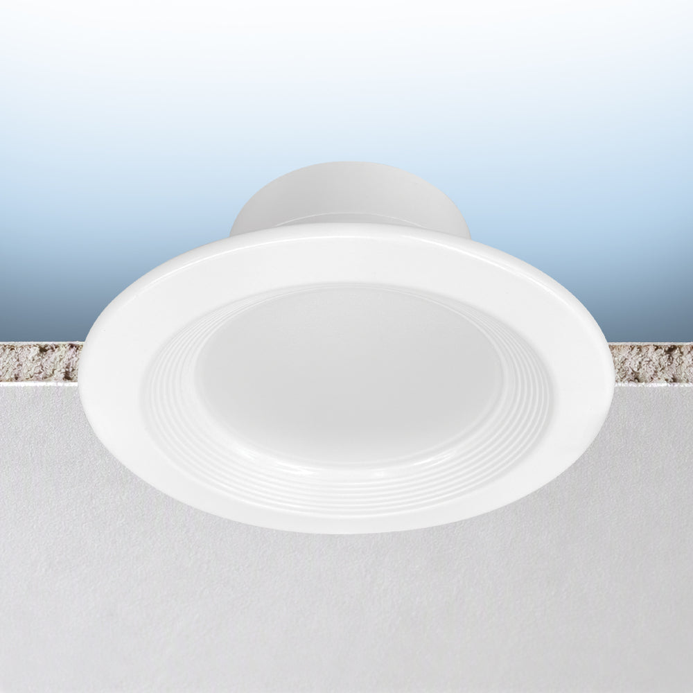 Luxrite 6" Baffled CCT & Wattage Selectable Universal Voltage Dual Dimming Commercial Downlight
