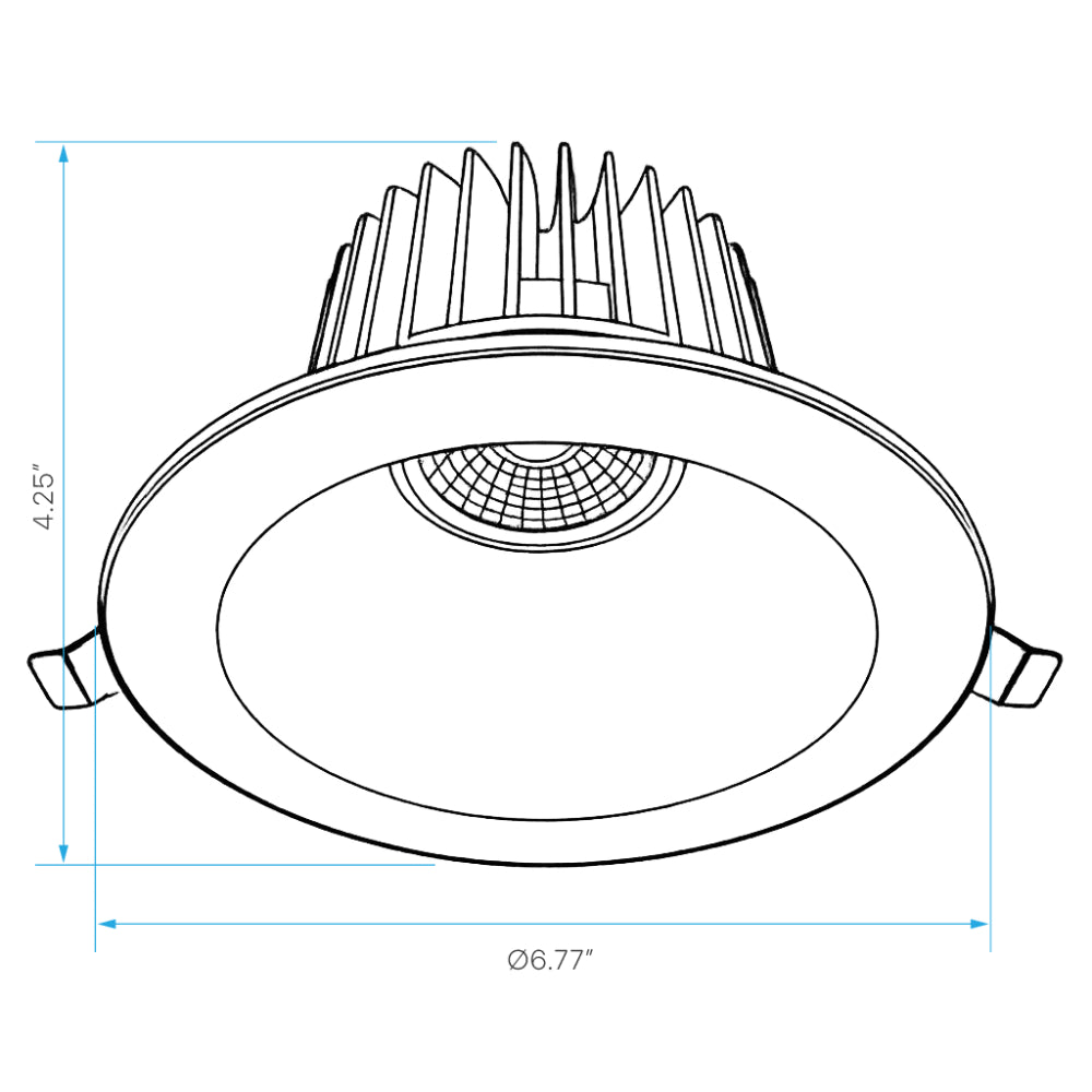 Luxrite 6" Deep Regressed 5CCT Canless Spotlight Additional Image 1