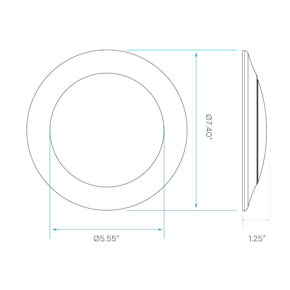Luxrite 6" Disk Light - CCT Selectable Additional Image 2