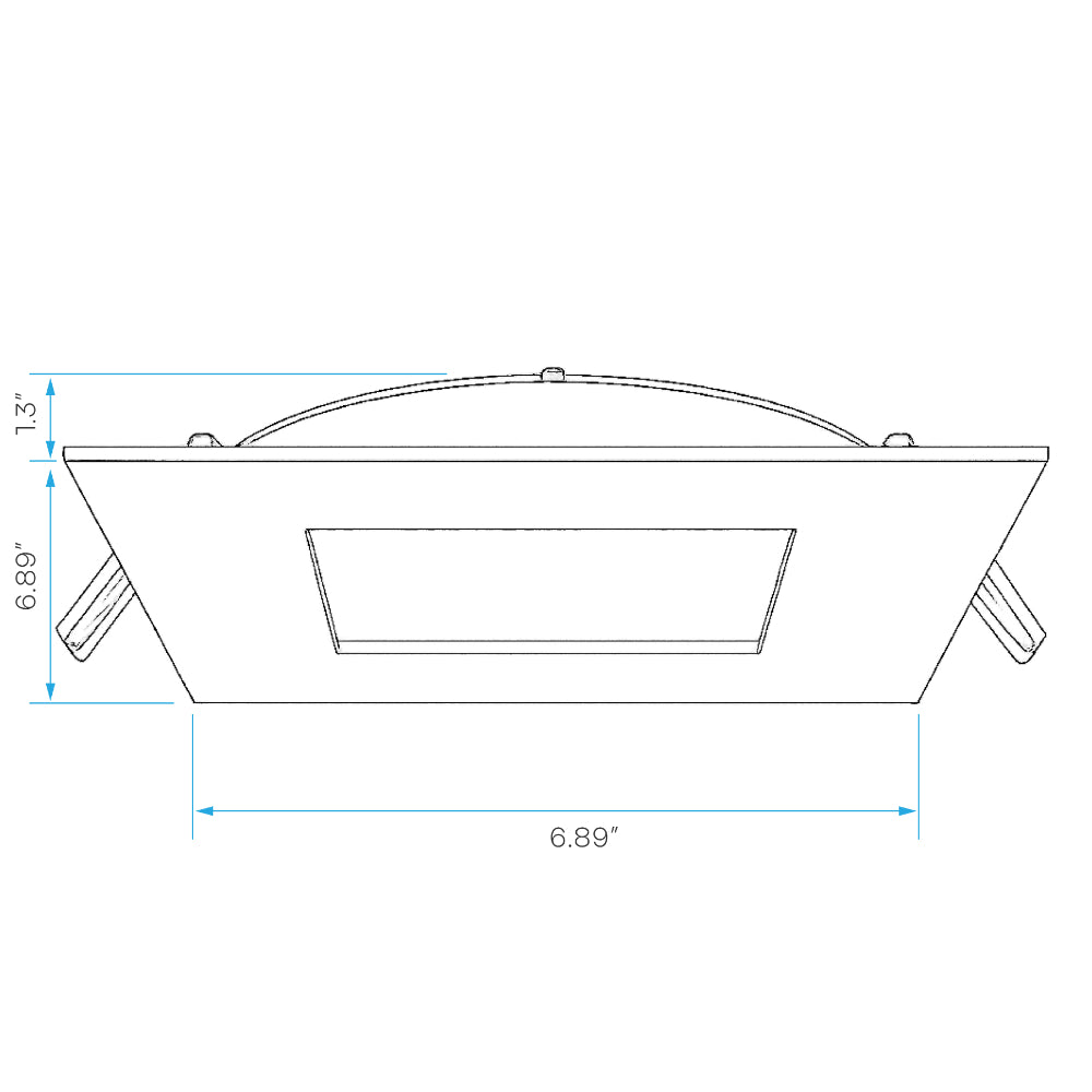 Luxrite 6" Eco Backlit Mini Panel Canless Spotlight - 5CCT Selectable High Output Additional Image 5