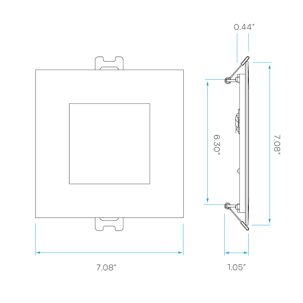Luxrite 6" Mini Panel Canless Spotlight - CCT & Wattage Selectable Dual Dimming/Universal Voltage - High Output Additional Image 6