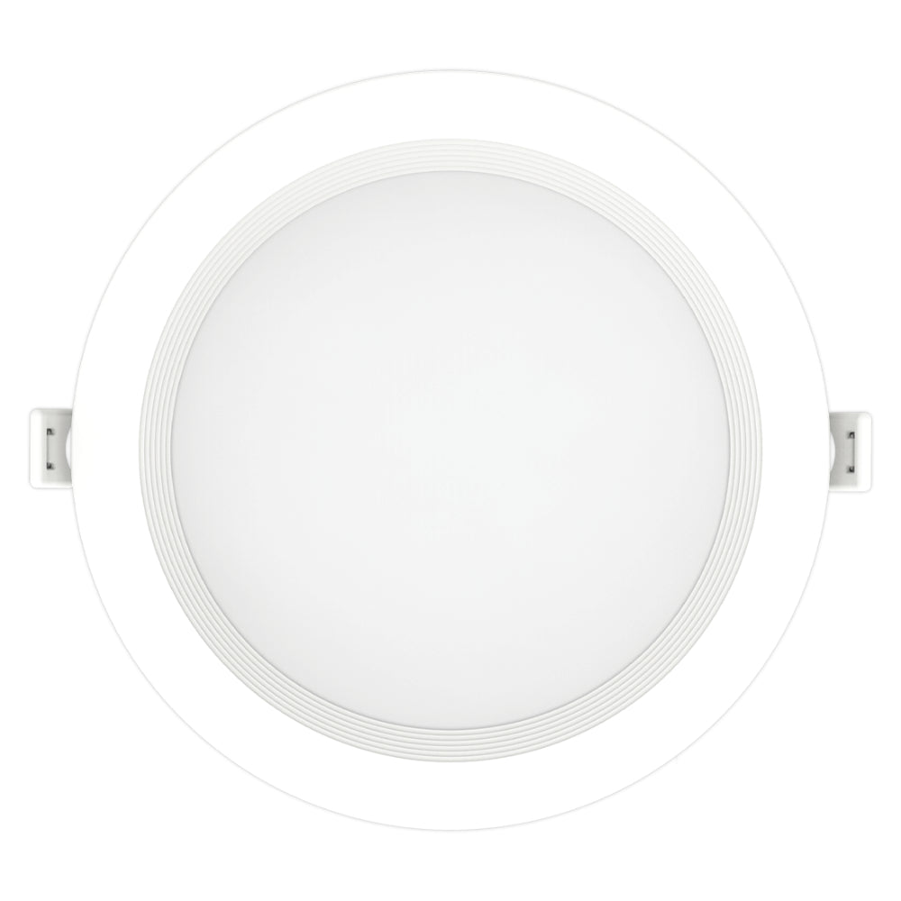 Luxrite 6" Mini Panel Round 5CCT Baffled Canless Wafer Spotlight
