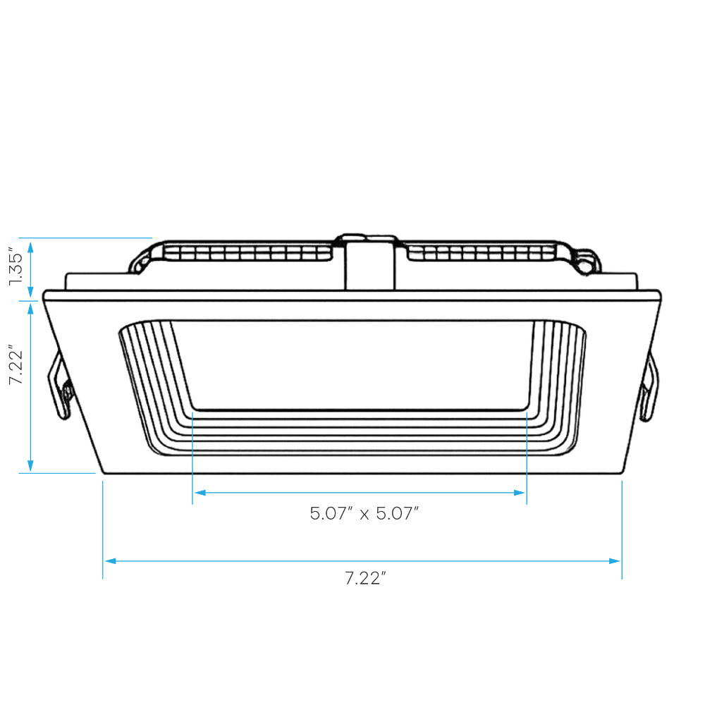 Luxrite 6" Mini Panel Square 5CCT High Output - Step Baffled Trim Additional Image 1
