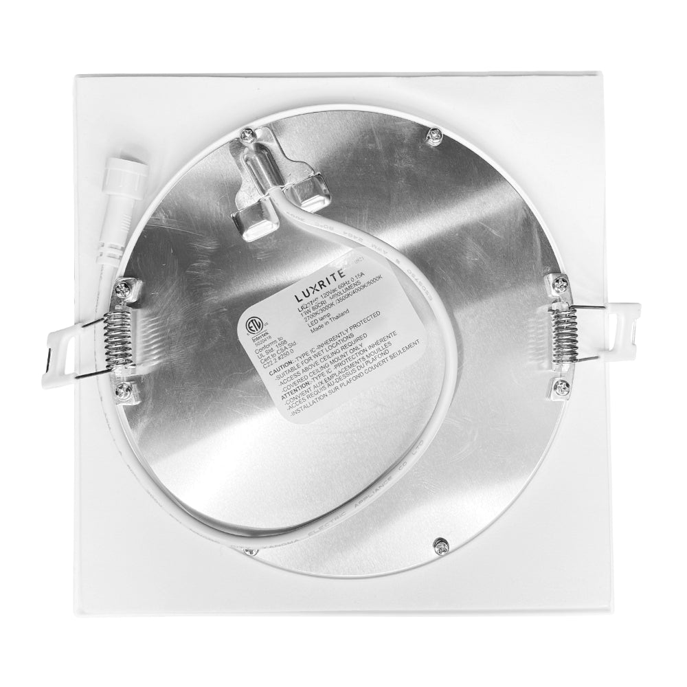 Luxrite 6" Mini Panel Square 5CCT Smooth Canless Wafer Spotlight Additional Image 3