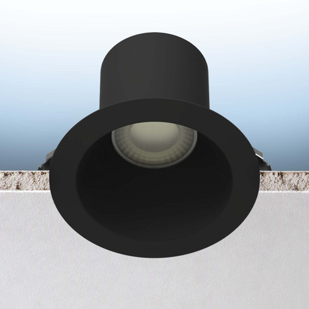Luxrite 6" Regressed Canless Spotlight - Round - 5 CCT Select Universal Voltage/Dual Dimming