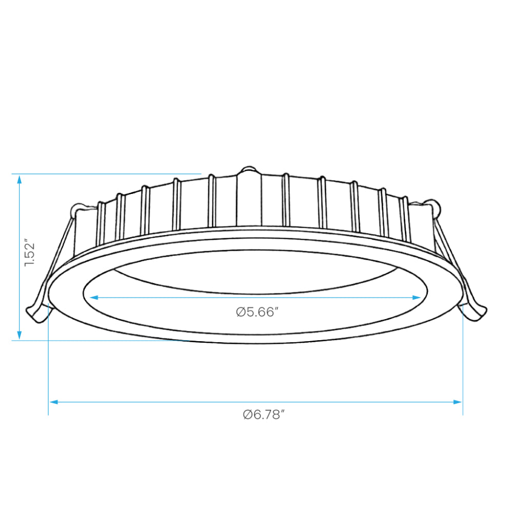 Luxrite 6" Regressed Mini Panel Dim To Warm + 5CCT & 2 Wattage Selectable - Universal Voltage/Dual Dimming Additional Image 1