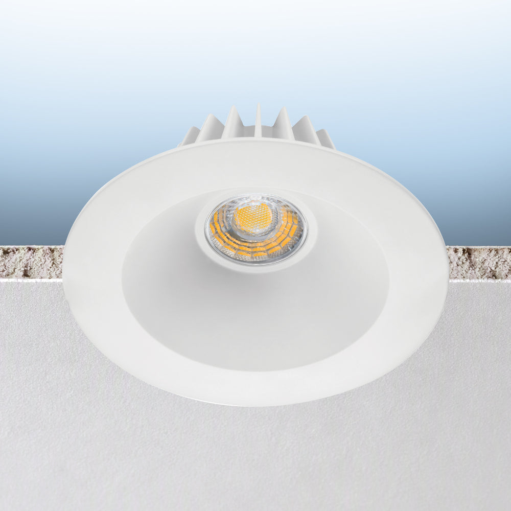 Luxrite 6" Regressed Round Canless Spotlight - 5 CCT & 3 Wattage Selectable
