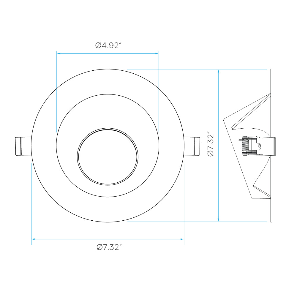 Luxrite 6" Round Wall Washer Trim Replacement - White Finish Additional Image 1
