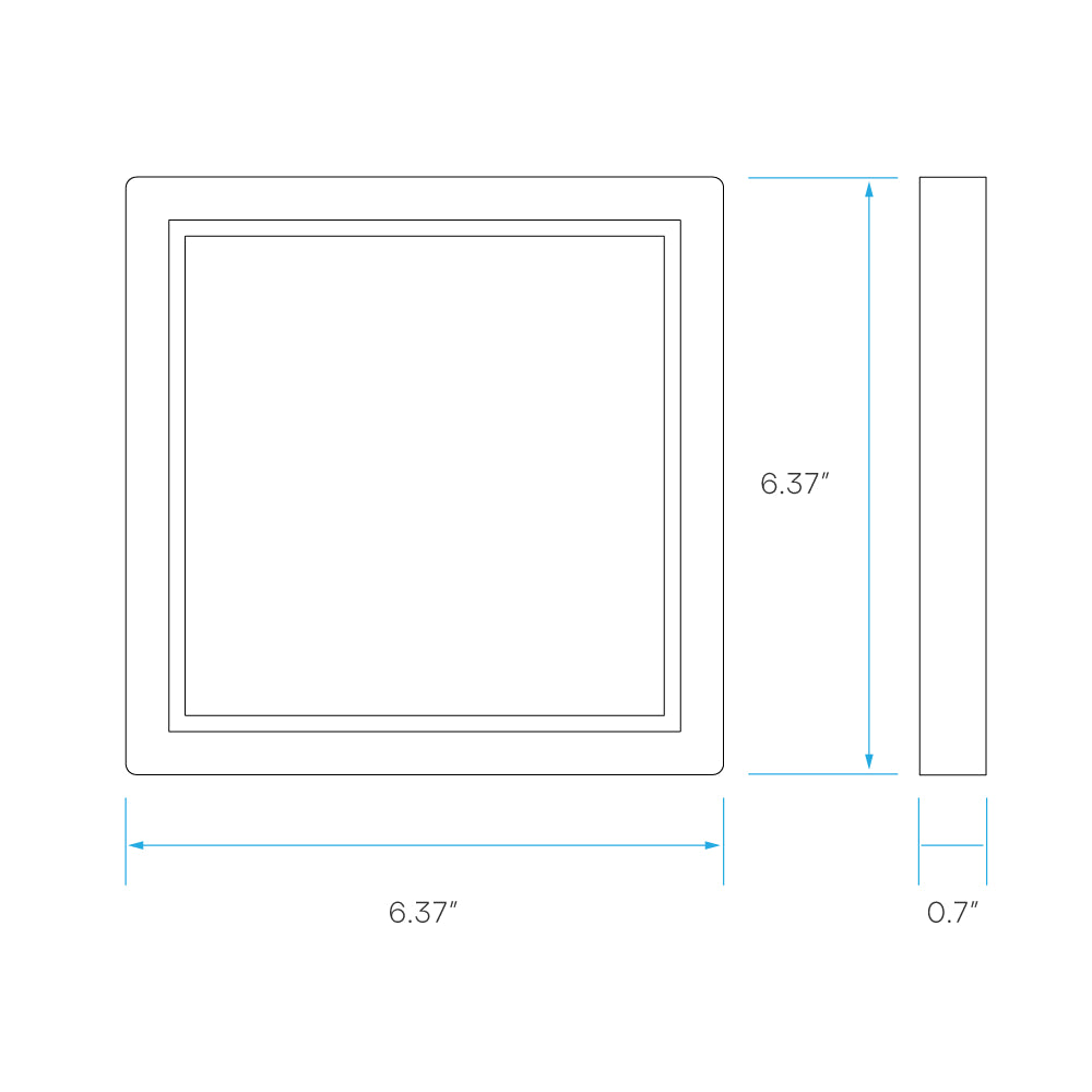 Luxrite 6" Slim Surface Mount Trim Additional Image 1
