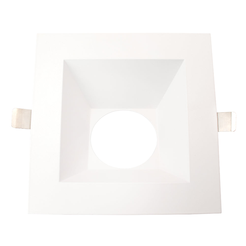 Luxrite 6" Square Wall Washer Trim Replacement - White Finish