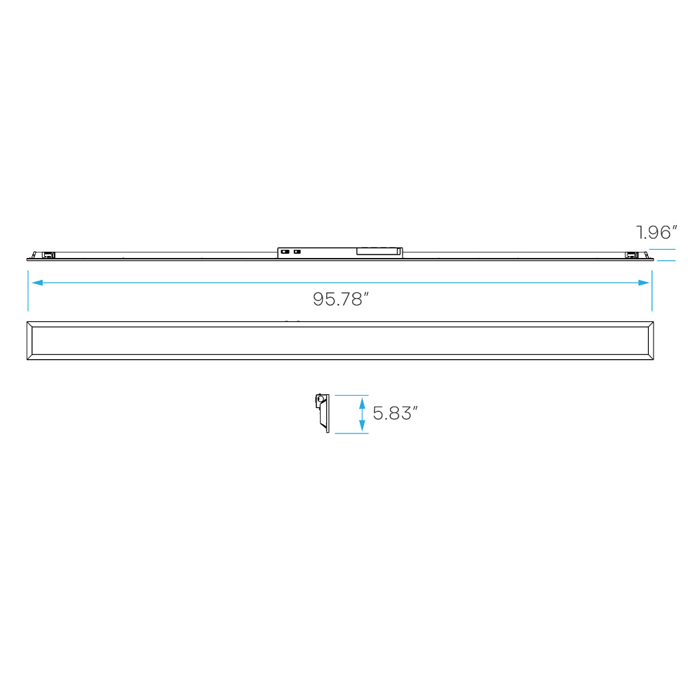 Luxrite 6" x 8' Recessed Backlit Panel - CCT & Wattage Selectable Additional Image 3