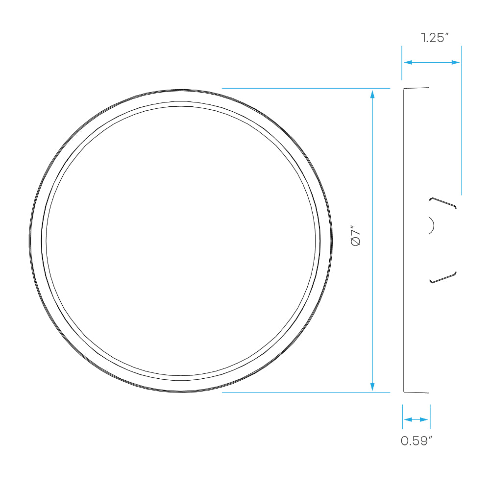 Luxrite 7" Slim Surface Mount - 5CCT Selectable Additional Image 2