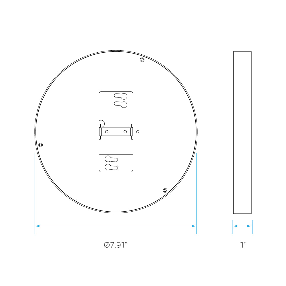 Luxrite 7" Slim Surface Mount Empty Emergency Bracket Additional Image 2