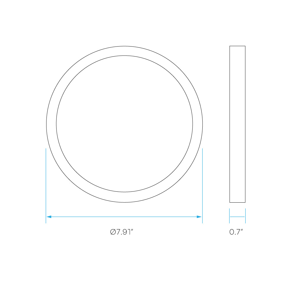 Luxrite 7" Slim Surface Mount Trim Additional Image 1
