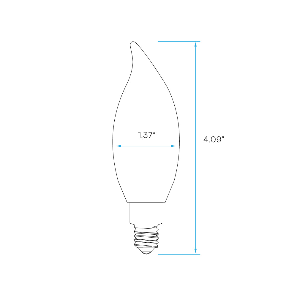 Luxrite 7W Flame Tip E12 LED Lamp Additional Image 1