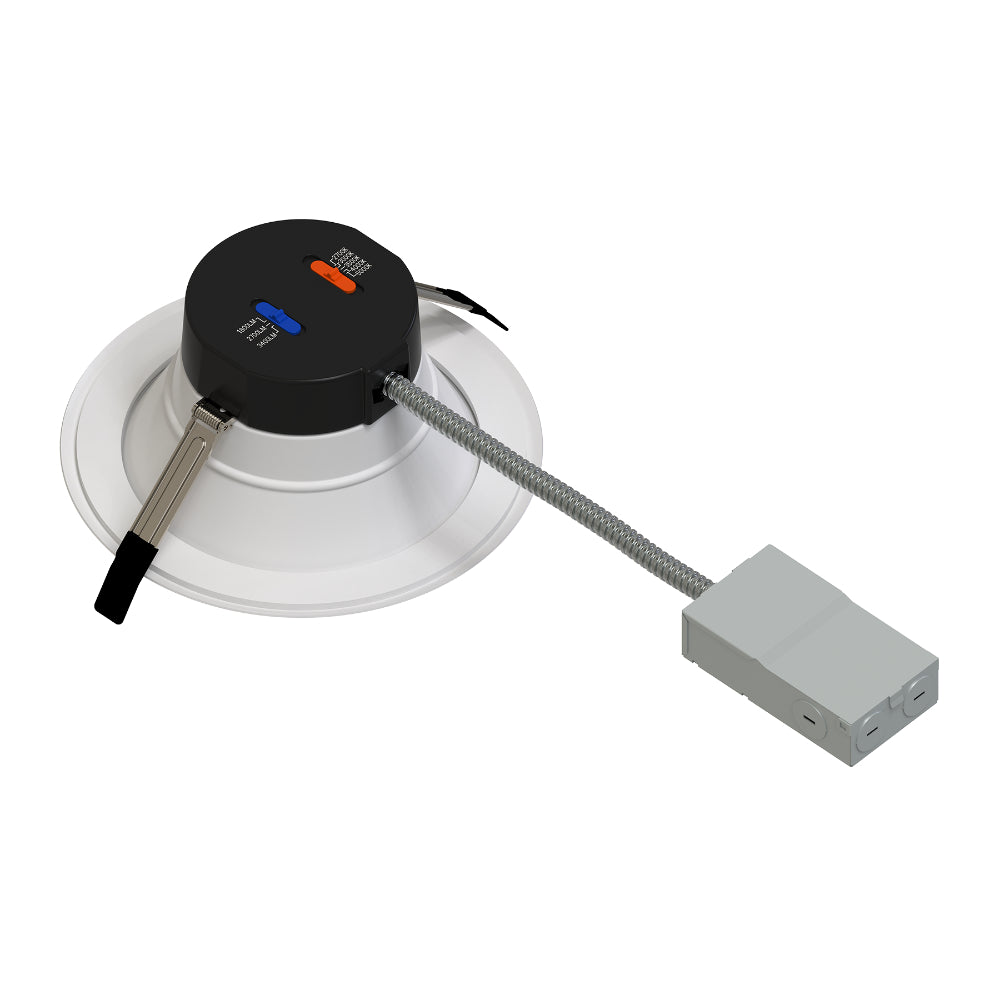 Luxrite 8" 5 CCT & 3 Wattage Selectable - Universal Voltage/Dual Dimming Commercial Downlight Additional Image 4