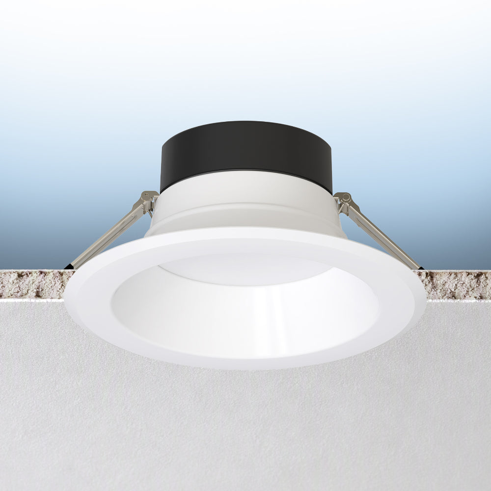 Luxrite 8" 5 CCT & 3 Wattage Selectable - Universal Voltage/Dual Dimming Commercial Downlight