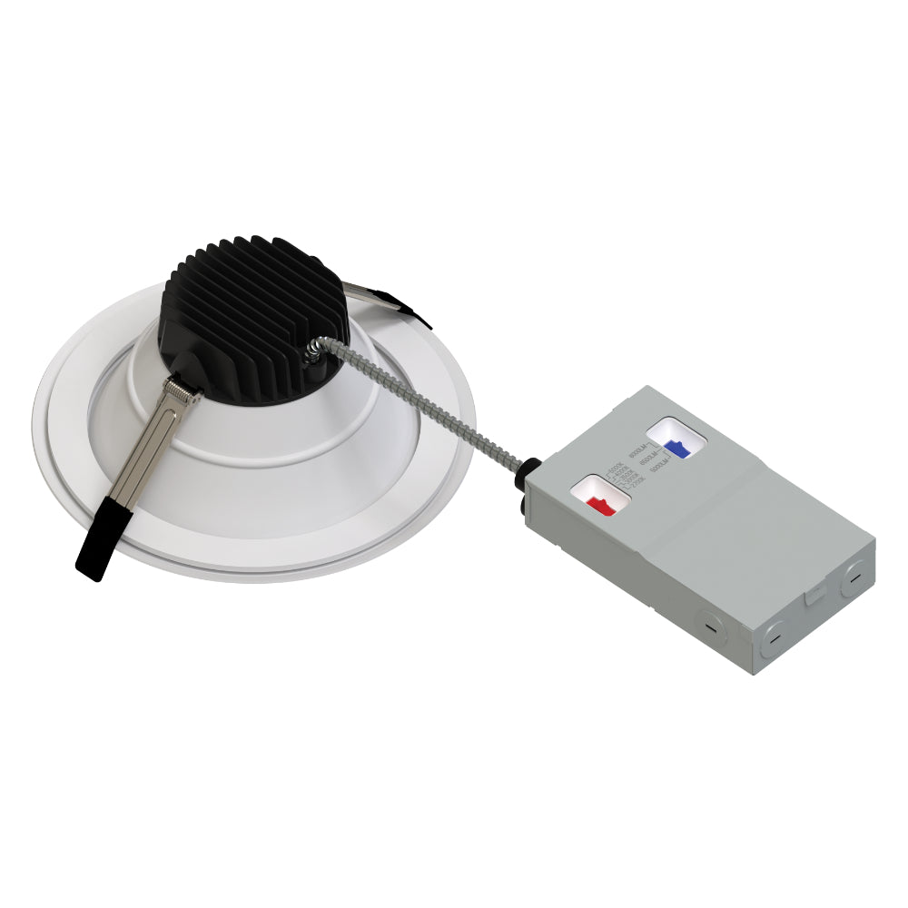 Luxrite 8" 5 CCT & 3 Wattage Selectable - Universal Voltage/Dual Dimming High Output Commercial Downlight Additional Image 3