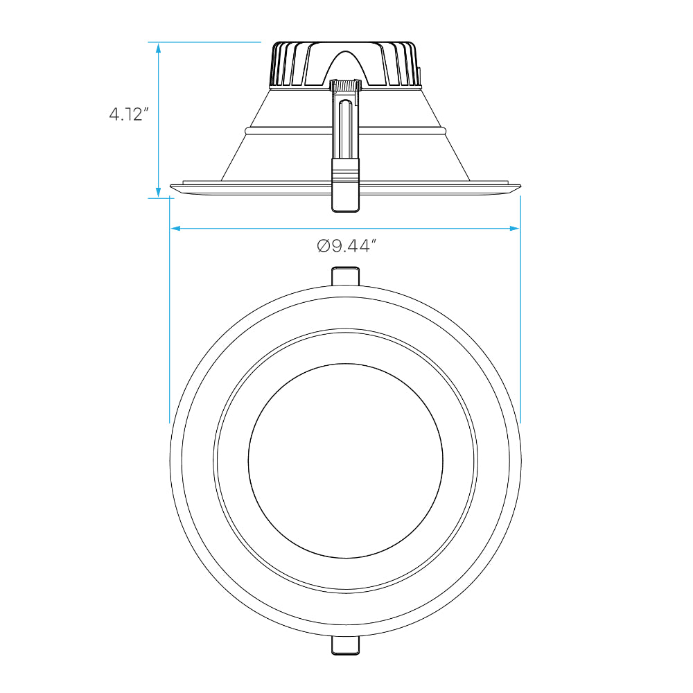 Luxrite 8" 5 CCT & 3 Wattage Selectable - Universal Voltage/Dual Dimming High Output Commercial Downlight Additional Image 4