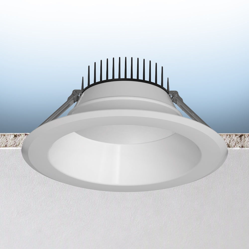 Luxrite 8" 5 CCT & 3 Wattage Selectable - Universal Voltage/Dual Dimming High Output Commercial Downlight
