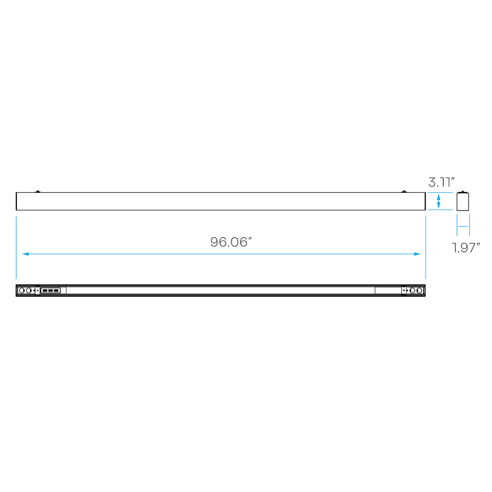Luxrite 8' Architectural Linkable Linear 3 CCT/3 Wattage/Up-Down Selectable Additional Image 4
