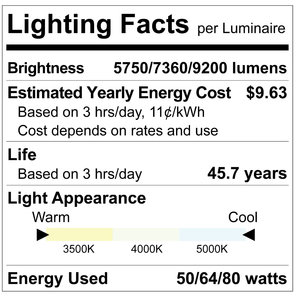 Luxrite 8' Architectural Linkable Linear 3 CCT/3 Wattage/Up-Down Selectable Additional Image 5