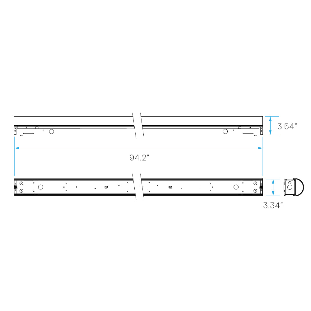 Luxrite 8' Linear Wattage Selectable 3CCT + MS Additional Image 4