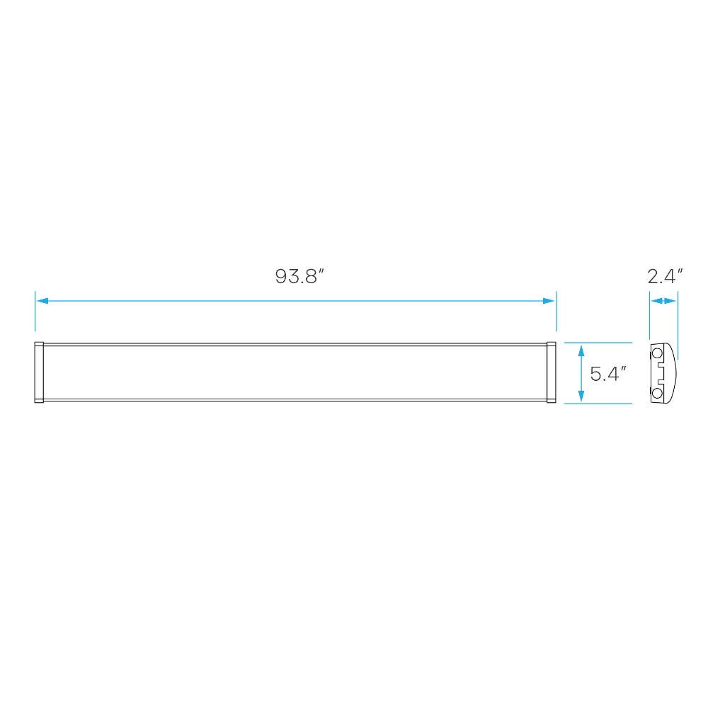 Luxrite 8' Linkable Linear Wrap - 5CCT & 4 Wattage Selectable Additional Image 3