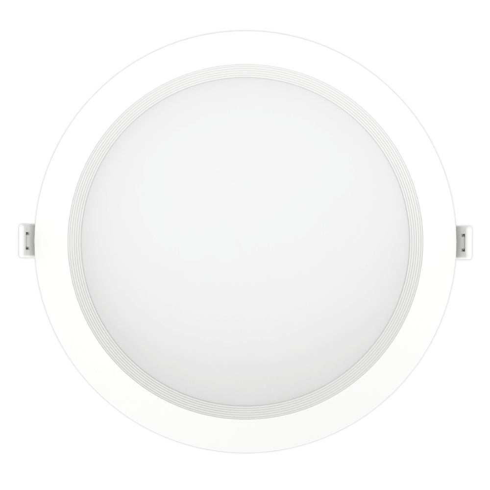 Luxrite 8" Mini Panel Round 5CCT Baffled Canless Wafer Spotlight