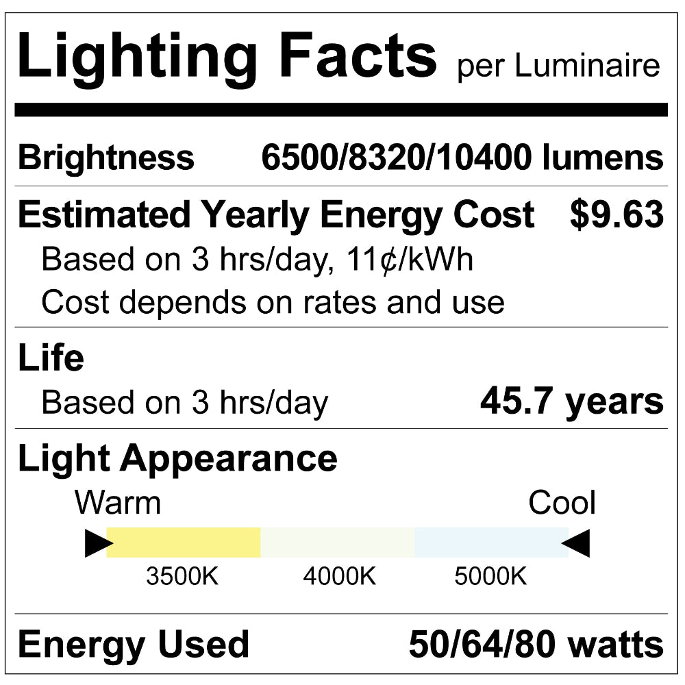 Luxrite 8' Quick Release Slim Linear Fixture - 3CCT & Wattage Selectable High Output +MS Additional Image 3