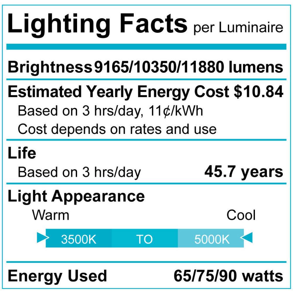 Luxrite 8' Slim Linear Wattage Selectable 3CCT + EM Additional Image 5
