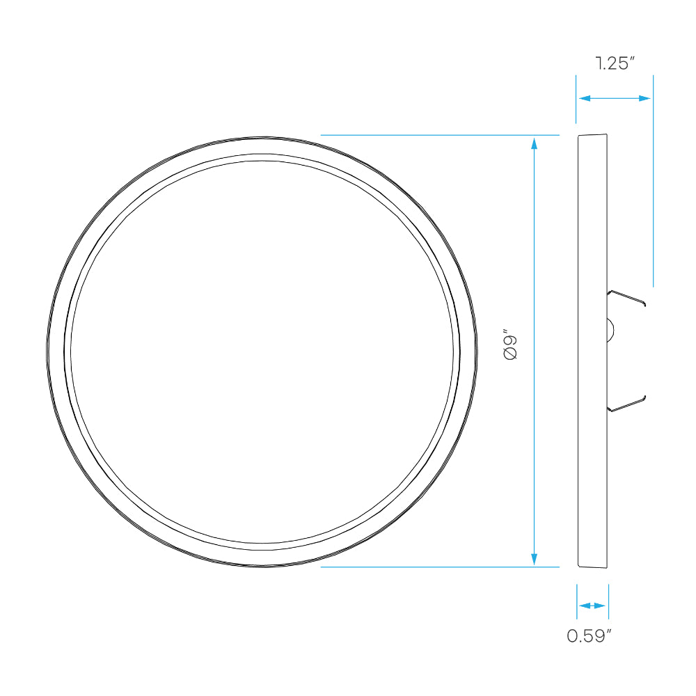 Luxrite 9" Slim Surface Mount - 5CCT Selectable Additional Image 2