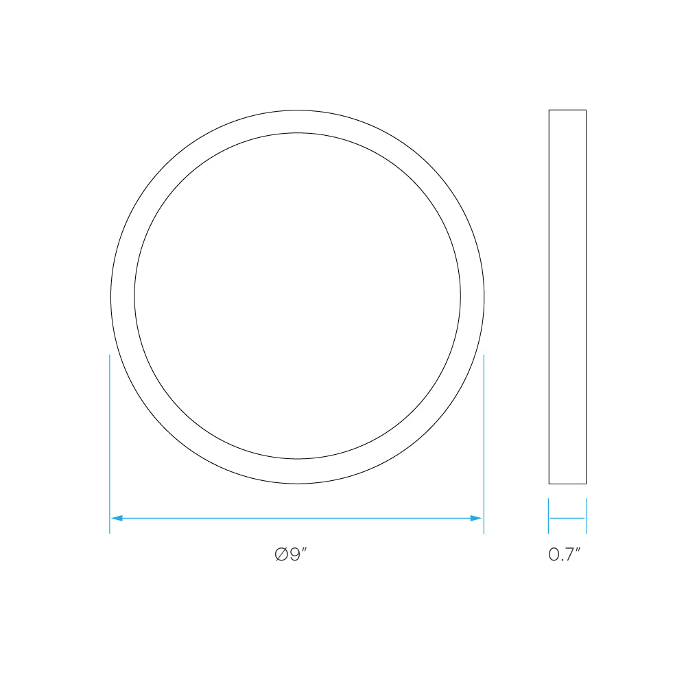 Luxrite 9" Slim Surface Mount Round Slim Trim Additional Image 1