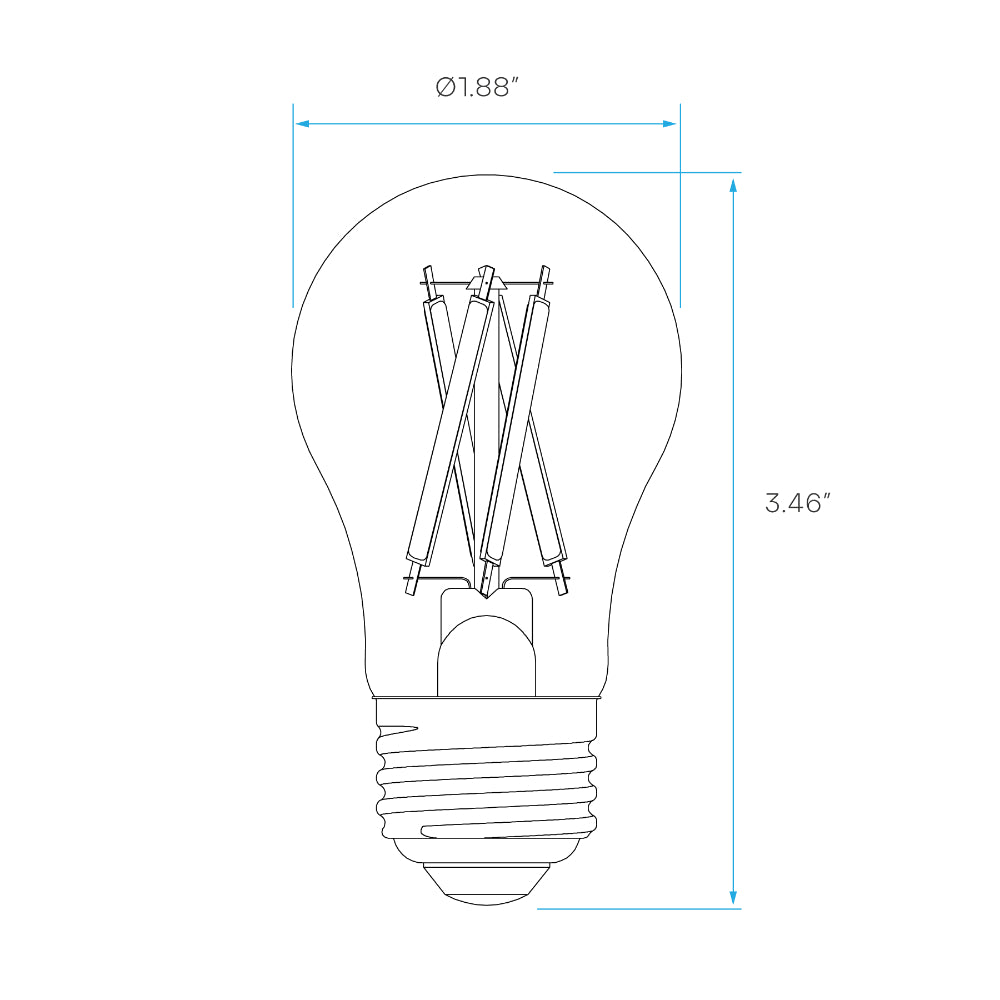 Luxrite A15 8.5W E26 Filament LED Lamp Additional Image - 10