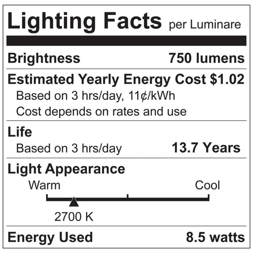 Luxrite A15 8.5W E26 Filament LED Lamp Additional Image - 5