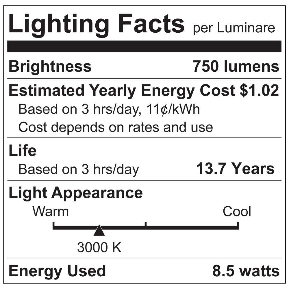 Luxrite A15 8.5W E26 Filament LED Lamp Additional Image - 6