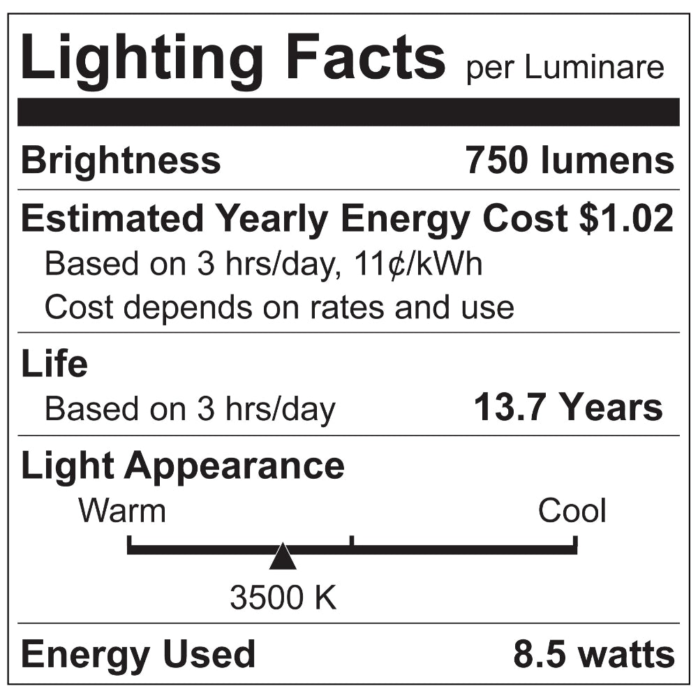 Luxrite A15 8.5W E26 Filament LED Lamp Additional Image - 7