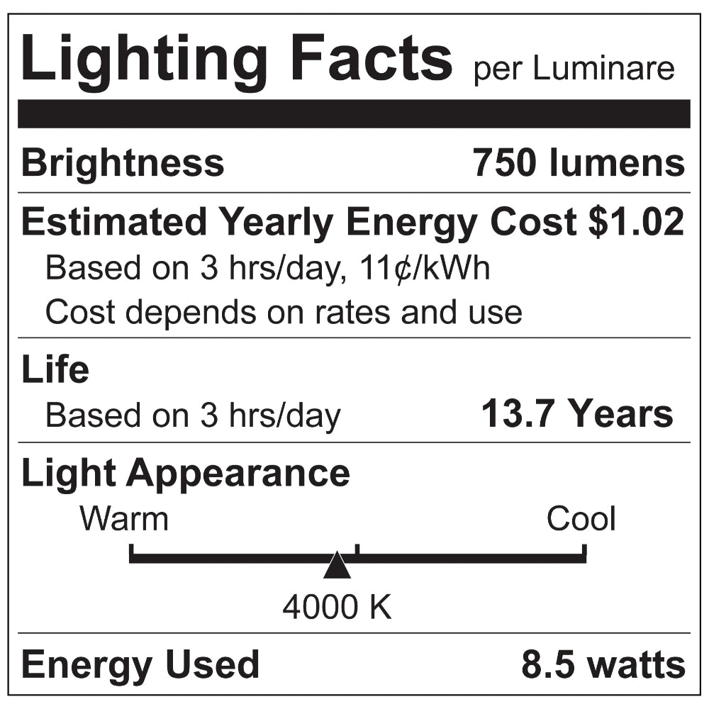 Luxrite A15 8.5W E26 Filament LED Lamp Additional Image - 8