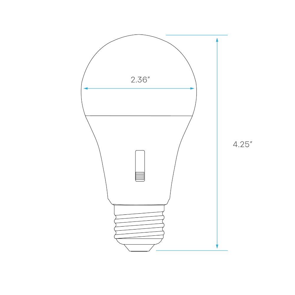 Luxrite A19 - 5 CCT Selectable LED Lamp Additional Image 1