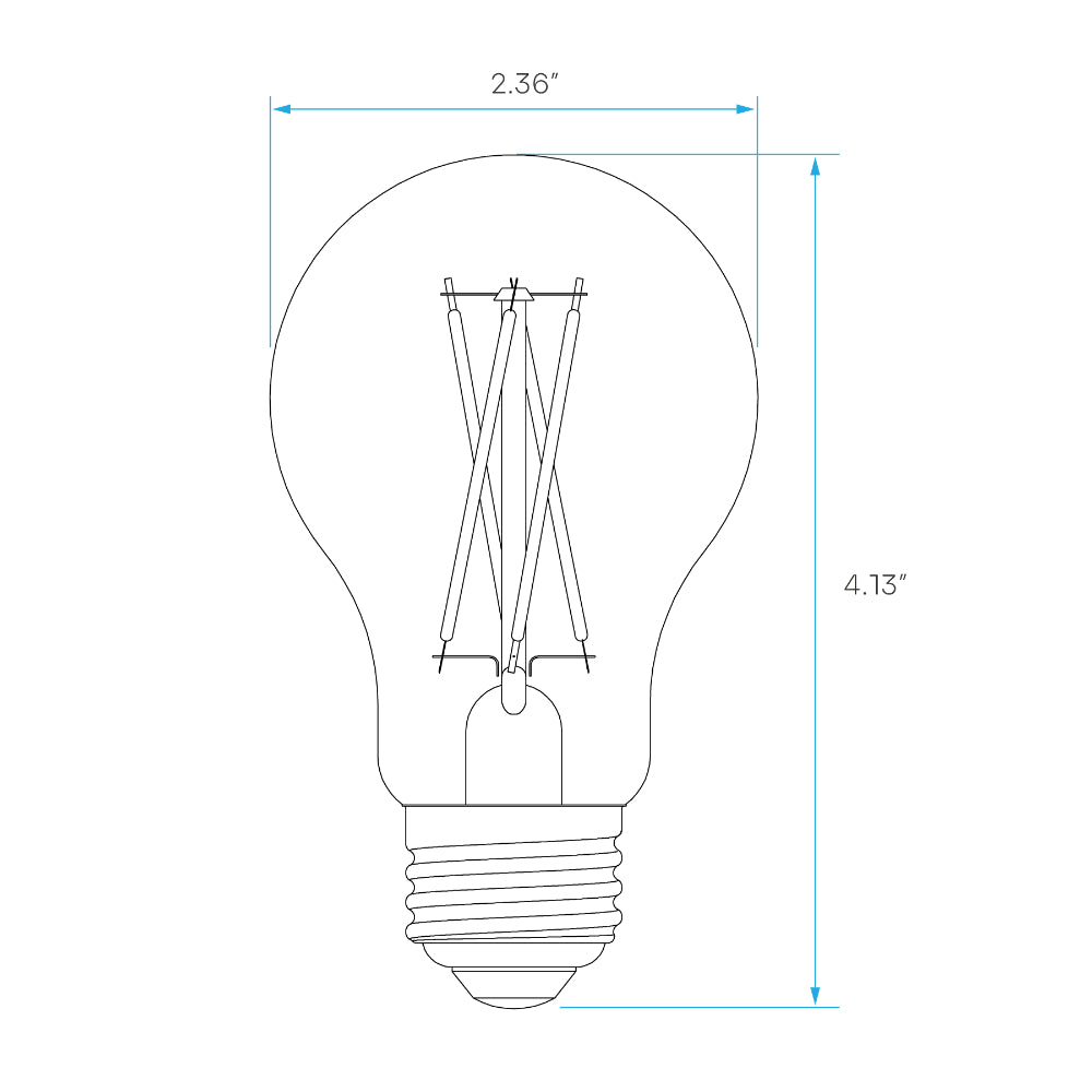 Luxrite A19 8.5W E26 Filament LED Lamp Additional Image 1