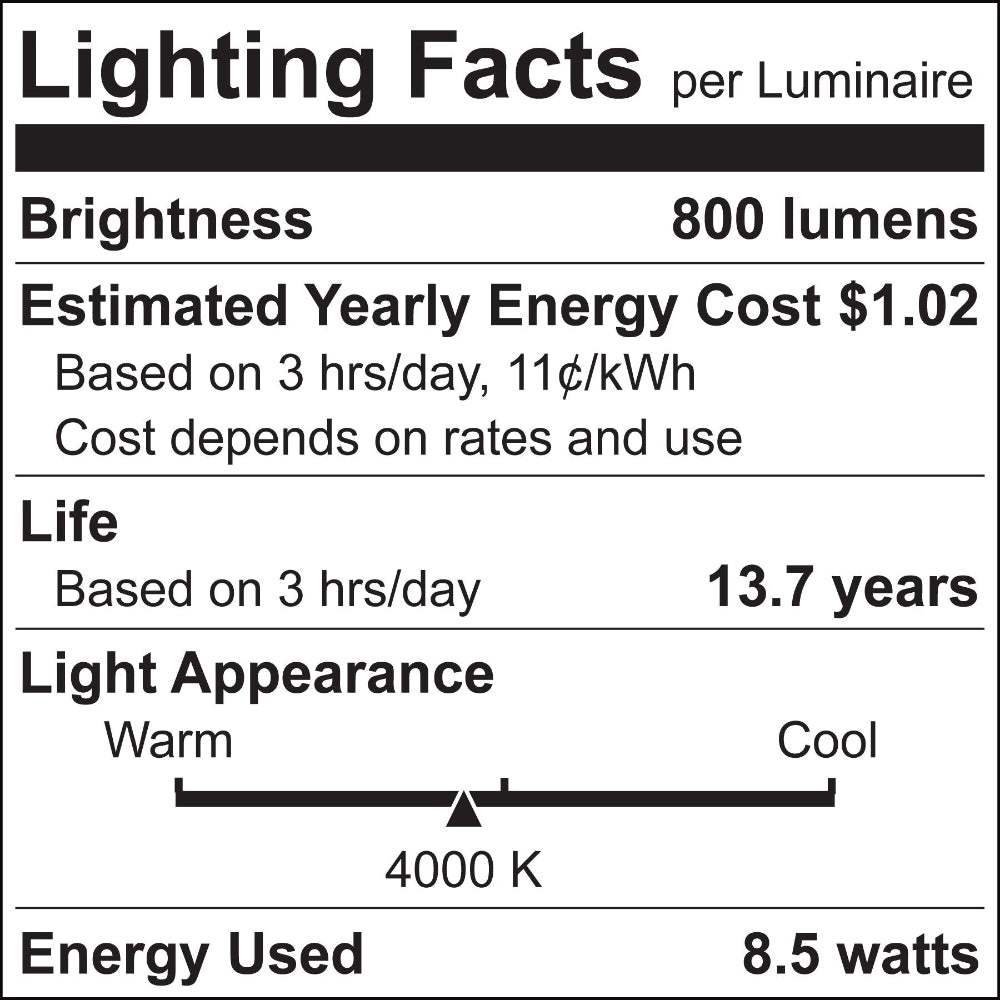 Luxrite A19 8.5W E26 Filament LED Lamp Additional Image 5