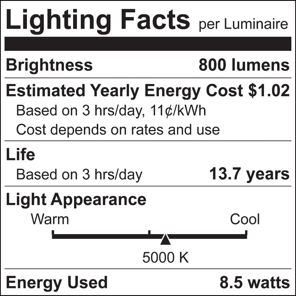 Luxrite A19 8.5W E26 Filament LED Lamp Additional Image 6