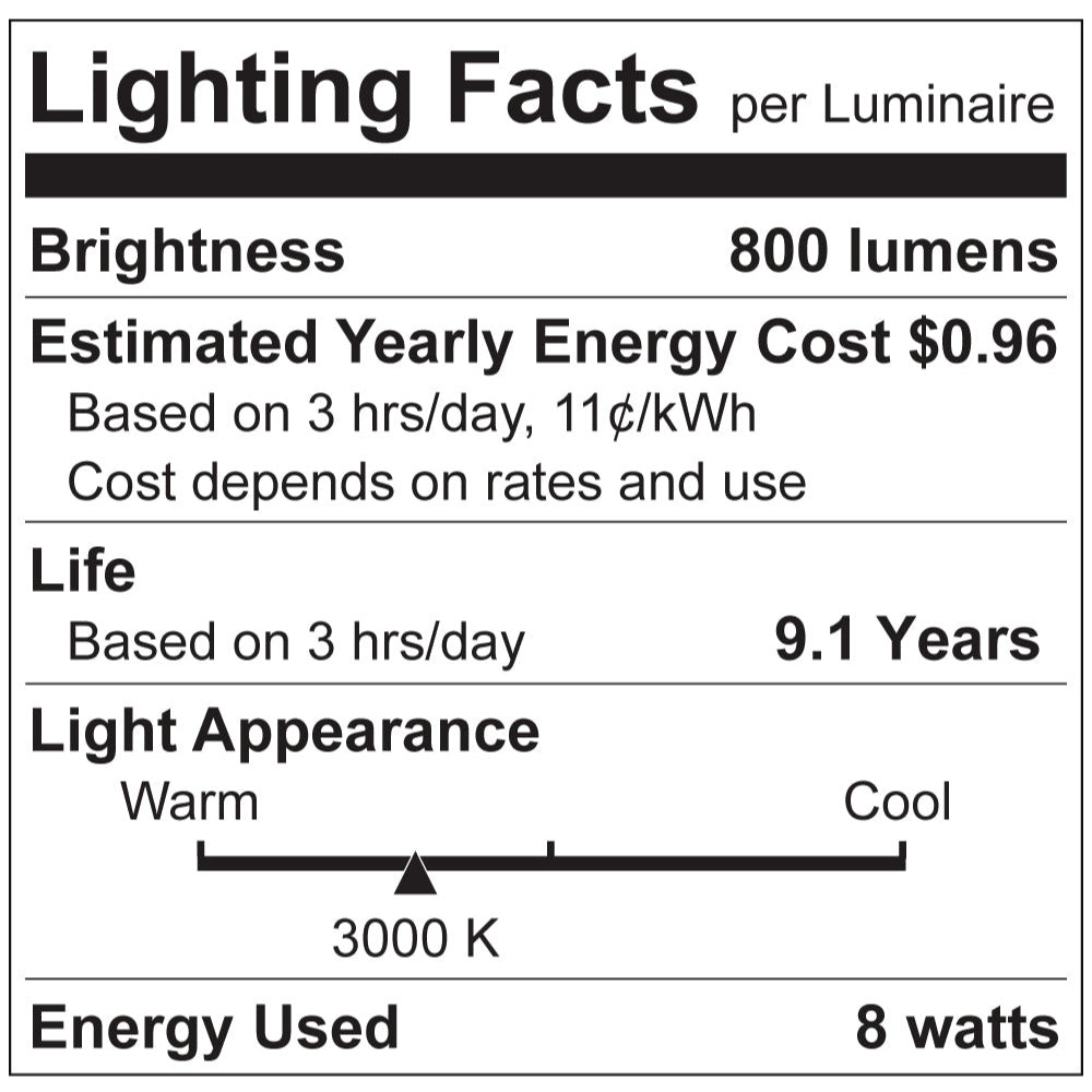 Luxrite A19 8W Filament LED Lamp Additional Image - 5