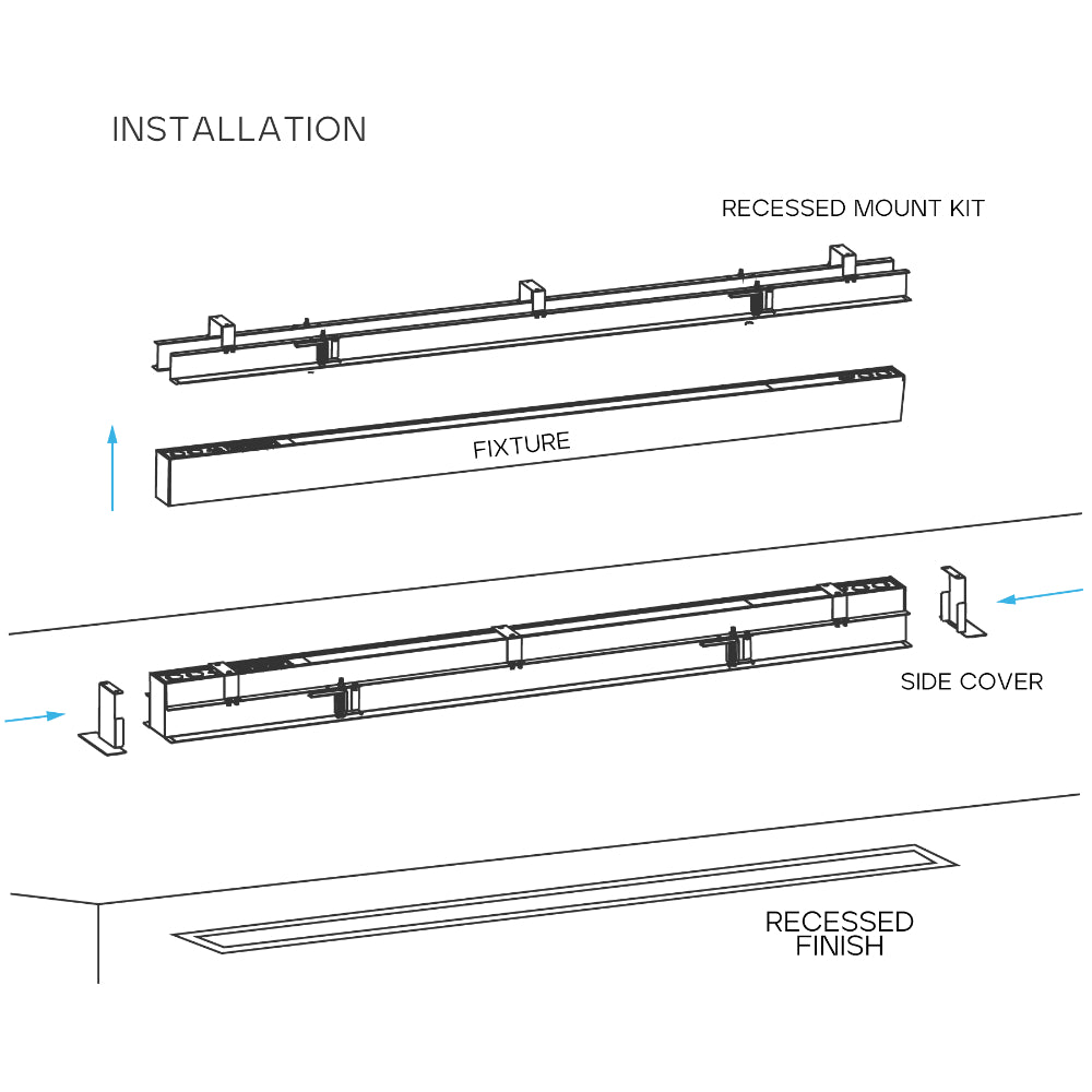 Luxrite Architectural Linkable Linear - Recessed Mount Kit Additional Image 1