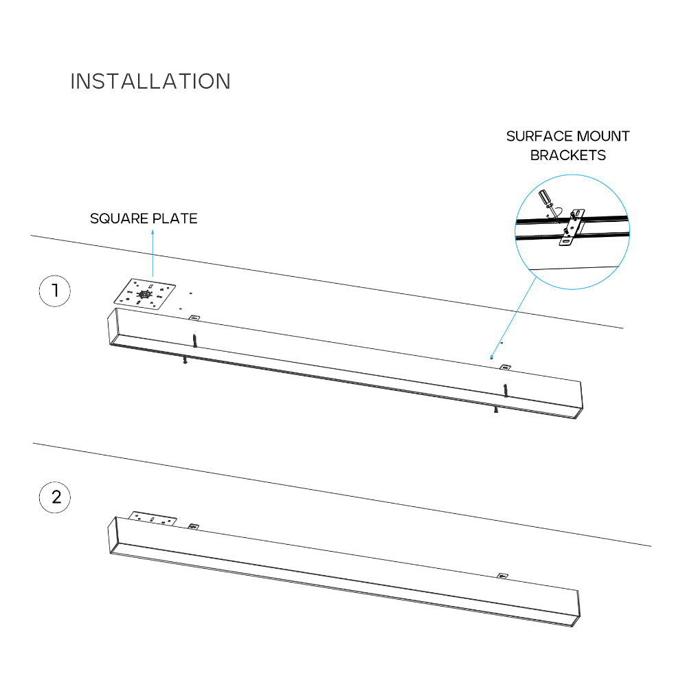 Luxrite Architectural Linkable Linear - Surface Mount Kit Additional Image 1