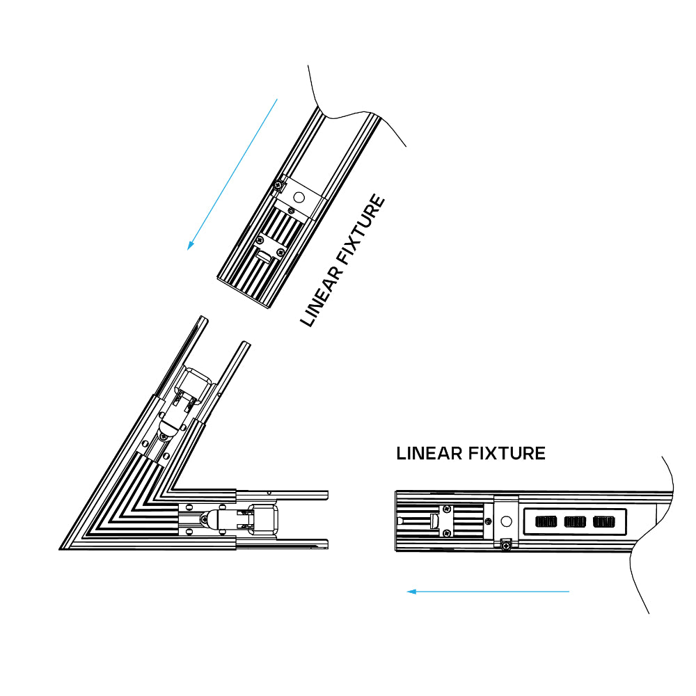 Luxrite Architectural Linkable Linear V60&ordm; Connector Additional Image 1