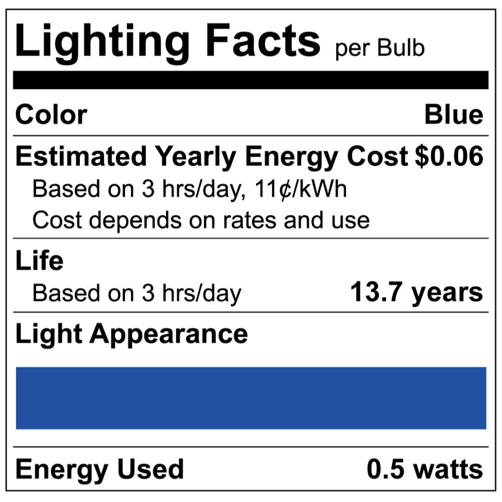 Luxrite C7 Series 0.5W Filament LED Lamp Additional Image - 10