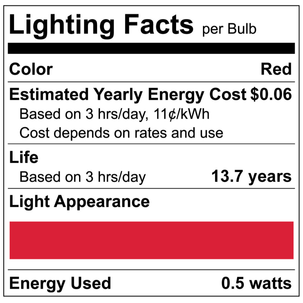 Luxrite C7 Series 0.5W Filament LED Lamp Additional Image - 7