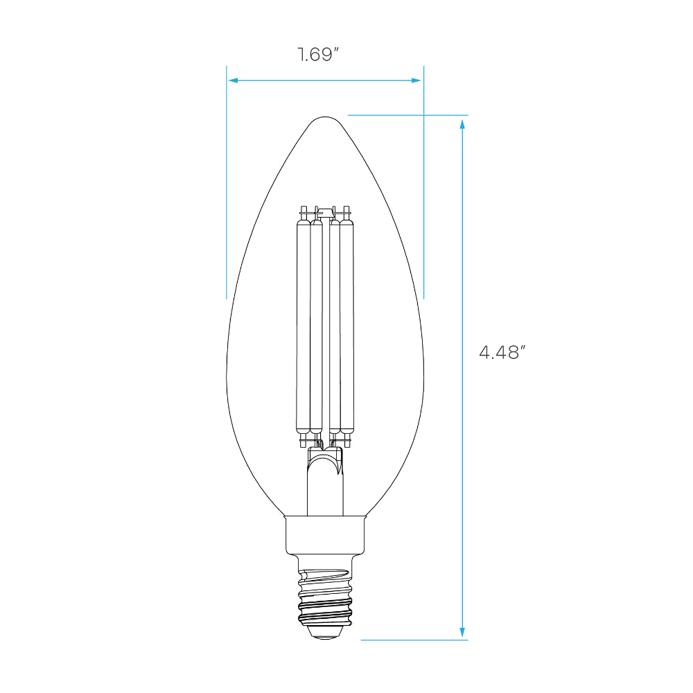 Luxrite CTC 8W E12 Filament LED Lamp Additional Image 5